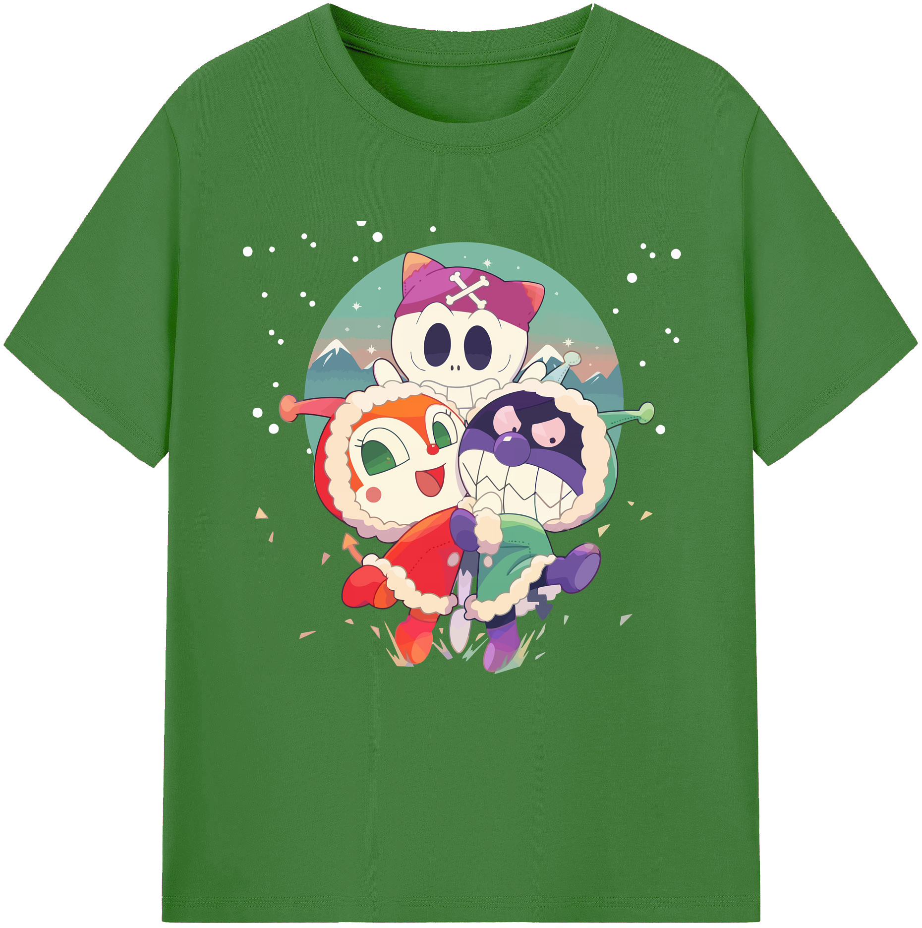 （画像用） アンパンマン Anpanman レディースカジュアルプリントTシャツ（綿100％）
